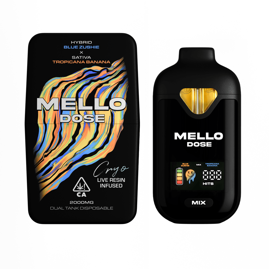 Blue Zushie × Tropicana Banana — Mello Dose device