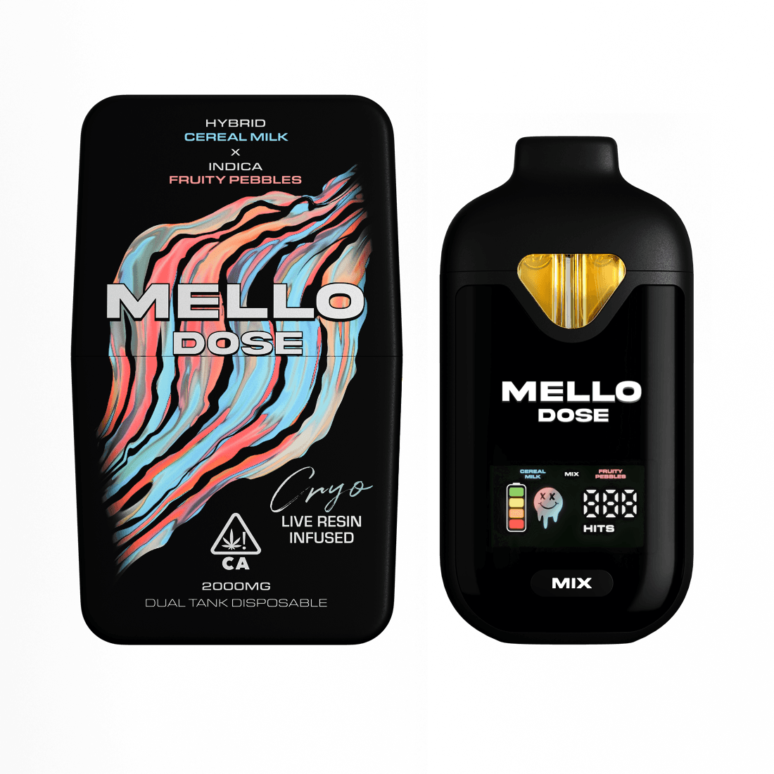 Cereal Milk × Fruity Pebbles — Mello Dose device