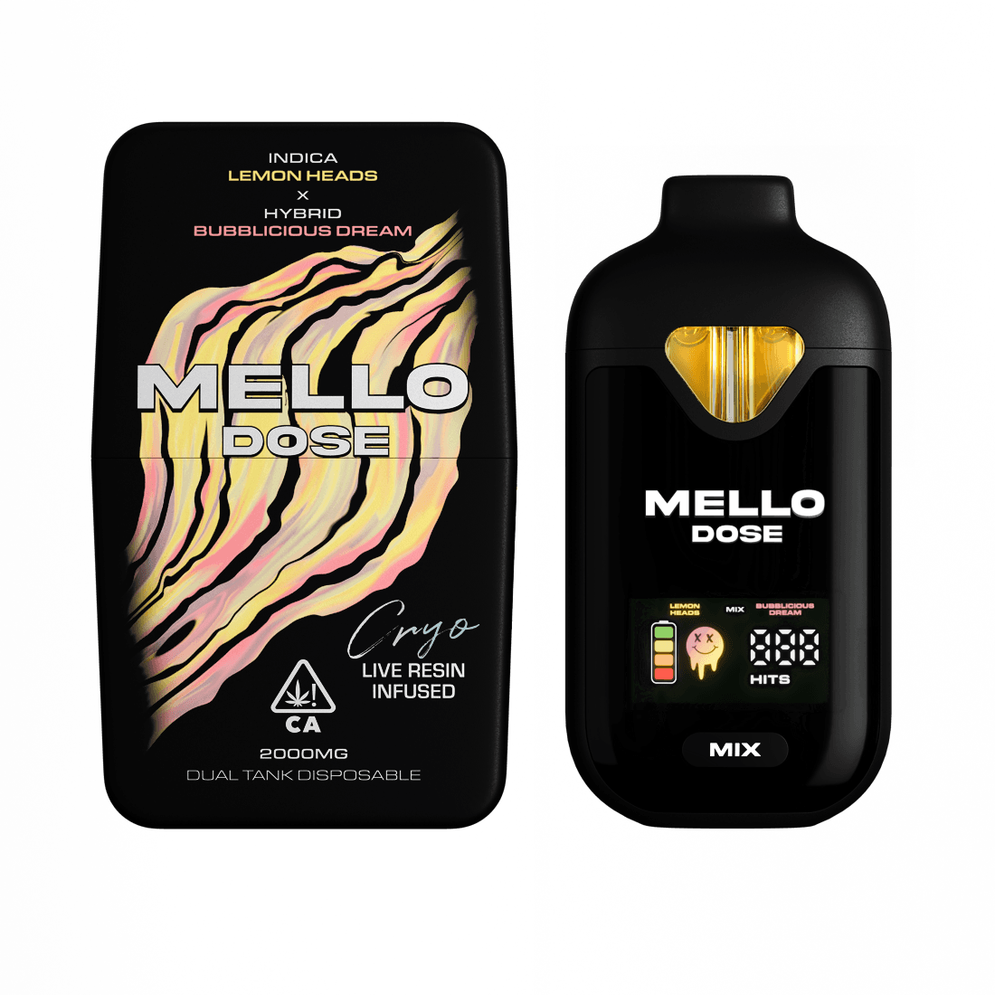 Lemon Heads × Bubblicious Dream — Mello Dose device